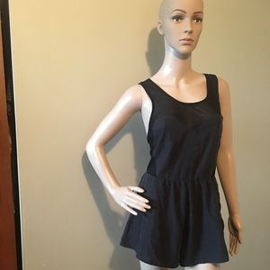 Black nasty gal silky romper